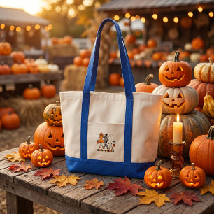 Süße Halloween-Mädchen Skelett-Geist-Kürbis Tragetasche