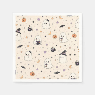 Süße Halloween-Mini-Geister-Cocktailservietten Serviette