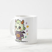 Süße Halloween-Monster-Kinder Kaffeetasse (Vorderseite Links)