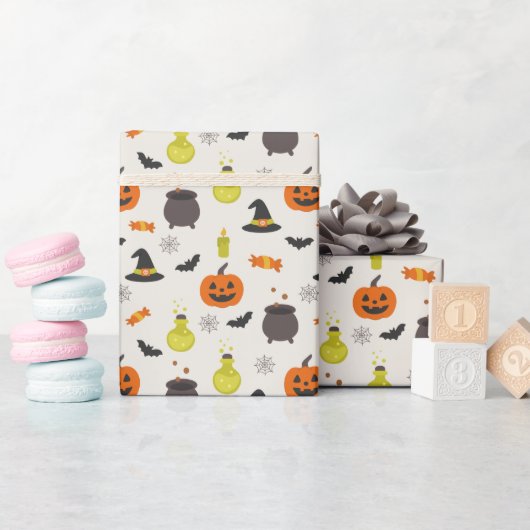 Süße Halloween-Muster-Wrap-Rolle Geschenkpapier (Babyparty)