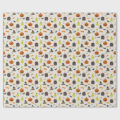 Süße Halloween-Muster-Wrap-Rolle Geschenkpapier (Flach)