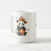 Süße Halloween-Panda-Kürbis-Kaffeetasse Kaffeetasse (Vorderseite Links)