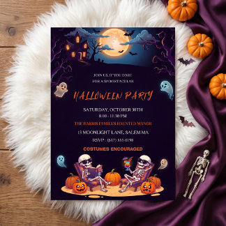 Süße Halloween-Party-Einladung Einladung