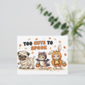 Süße Halloween-Postkarte Postkarte (Stehend Vorderseite)