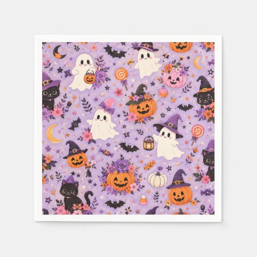 Süße Halloween-Quadrattücher Serviette (Vorderseite)