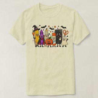 Süße Halloween-Schulmaterialien Buntstift T-Shirt