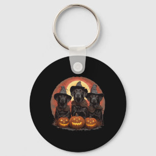Süße Halloween schwarze Labrador Retriever Hunde H Schlüsselanhänger