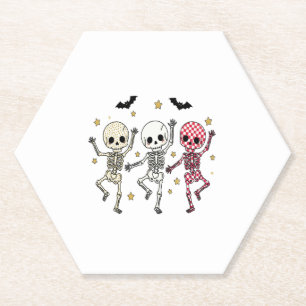 Süße Halloween tanzende Skelette Untersetzer