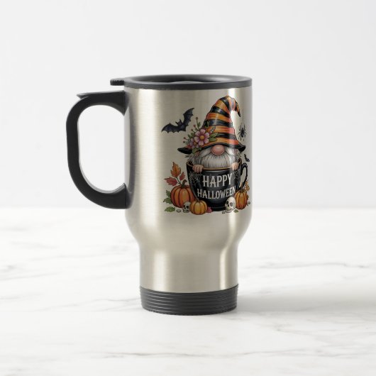 Süße Halloween-Tasse mit Elf in der Kaffeetasse | (Links)