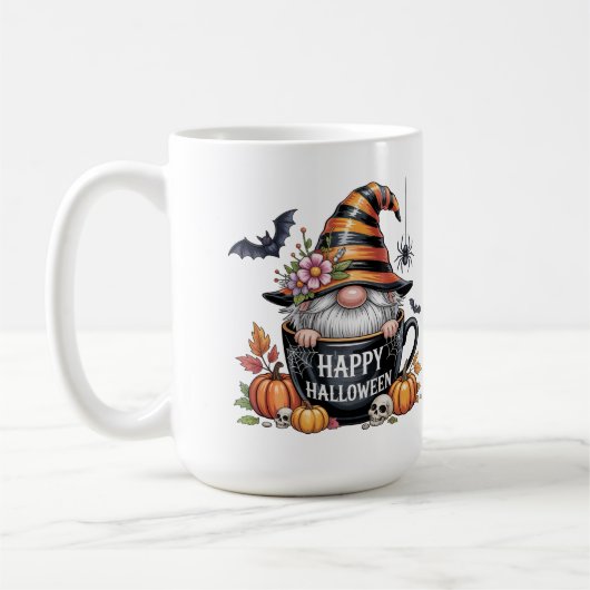 Süße Halloween-Tasse mit Elf in der Kaffeetasse |  (Links)