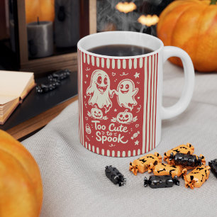 Süße Halloween-Tasse mit Geistern, Rot Kaffeetasse