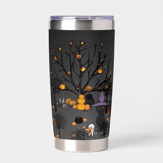 Süße Halloween-Trinkflasche Wasserflasche Thermobecher (Vorderseite)