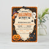 Süße Halloween-Verkleidung Einladung (Stehend Vorderseite)