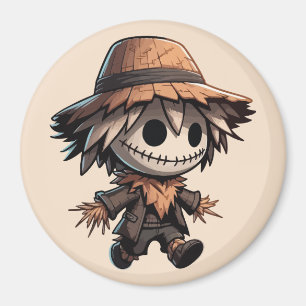 Süße Halloween-Vogelscheuche Magnet