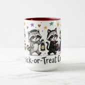 Süße Halloween-Waschbären-Streich-oder-Überraschun Tasse (Zentrum)
