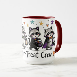 Süße Halloween-Waschbären-Streich-oder-Überraschun Tasse