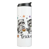 Süße Halloween-Waschbären-Streich-oder-Überraschun Thermosbecher (Nach links gedreht)