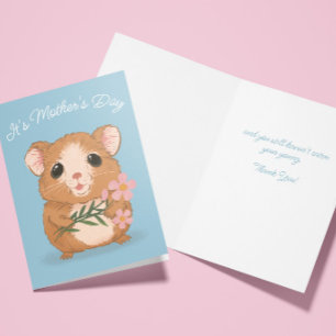 Süße Hamster-Dark-Humor-Muttertags-Karte Karte