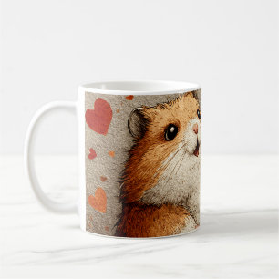 Süße Hamster-Friedenszeichen-Tasse – Entzückende T Kaffeetasse