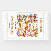 Süße Hamster-Geburtstagsfeier | Kinder Hamster Banner (Horizontal)