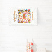 Süße Hamster-Geburtstagsfeier | Kinder Hamster Banner (InSitu)