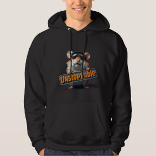 Süße Hamster Hoodie – „Unaufhaltsam“ Motivierend