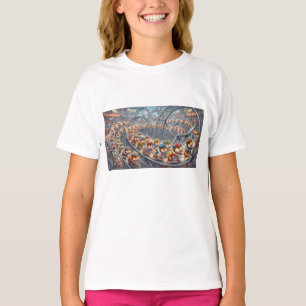 Süße Hamster-Radrennen-Sportgrafik T-Shirt