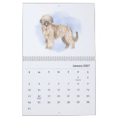 Süße handgemalte Hunde Kunst Wandkalender (Jan 2027)