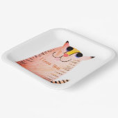 Süße handgezeichnete orange getigerte Katze Kinder Pappteller (Gewinkelt)
