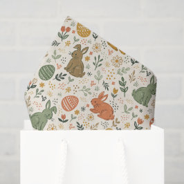 Süße handgezeichnete Osterhasen aus Tissue-Papier Seidenpapier