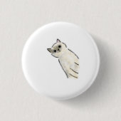 Süße handgezeichnete siamesische Katze mit geneigt Button (Vorderseite)