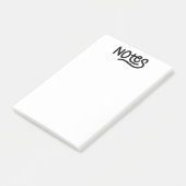 Süße Handschrift-Notizen-Typografie Post-it Klebezettel (angewinkelt)