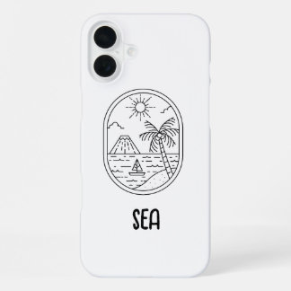 süße Handy-Hülle für den Strand iPhone 16 Plus Hülle