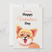 Süße Happy Valentinstag Karte
