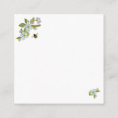 Süße Harmonie: Aquarelläpfel und eine Biene Begleitkarte (Rückseite)