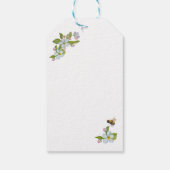 Süße Harmonie: Aquarelläpfel und eine Biene Geschenkanhänger (Rückseite)