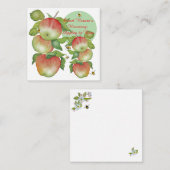 Süße Harmonie: Aquarelläpfel und eine Biene Mitteilungskarte (Vorne/Hinten)