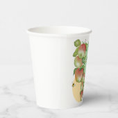 Süße Harmonie: Aquarelläpfel und eine Biene Pappbecher (Rechts)