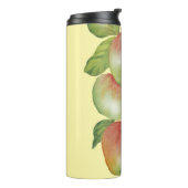 Süße Harmonie: Aquarelläpfel und eine Biene Thermosbecher (Nach links gedreht)