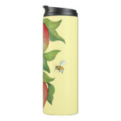 Süße Harmonie: Aquarelläpfel und eine Biene Thermosbecher (Nach rechts gedreht)