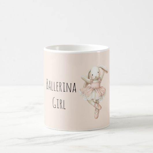Süße Häschen-Ballerina Kaffeetasse (Mittel)