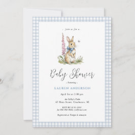 Süße Häschen Blaue Baby Boy Shower Einladung