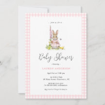 Süße Häschen Blaue Babyparty für Mädchen