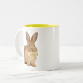 Süße Häschen Gelbe Tasse (Vorderseite Links)