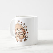 Süße Häschen-Kaffeetasse Latte Herz Kaffeetasse (Vorderseite Links)