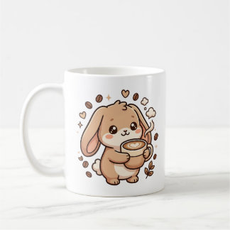 Süße Häschen-Kaffeetasse Latte Herz Kaffeetasse