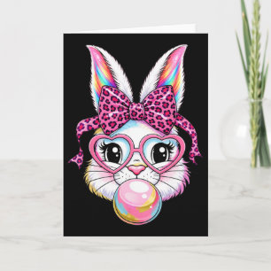 Süße Häschen Kaninchen Gesicht Leopard Coquette Sc Karte