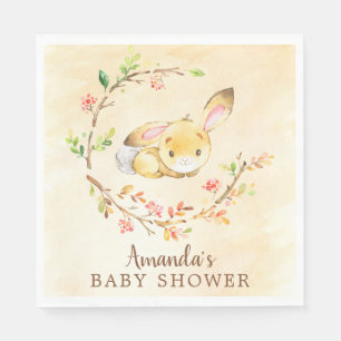 Süße Häschen-neutrale Babyparty-Papierserviette Serviette