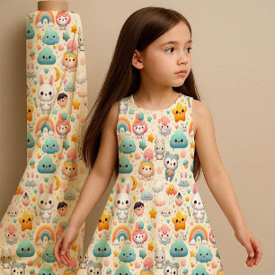 Süße Häschen Pastell Verspielter Kinderzimmer Stof Stoff