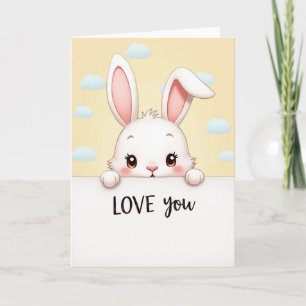 Süße Hase-Liebes-Grußkarte Karte
